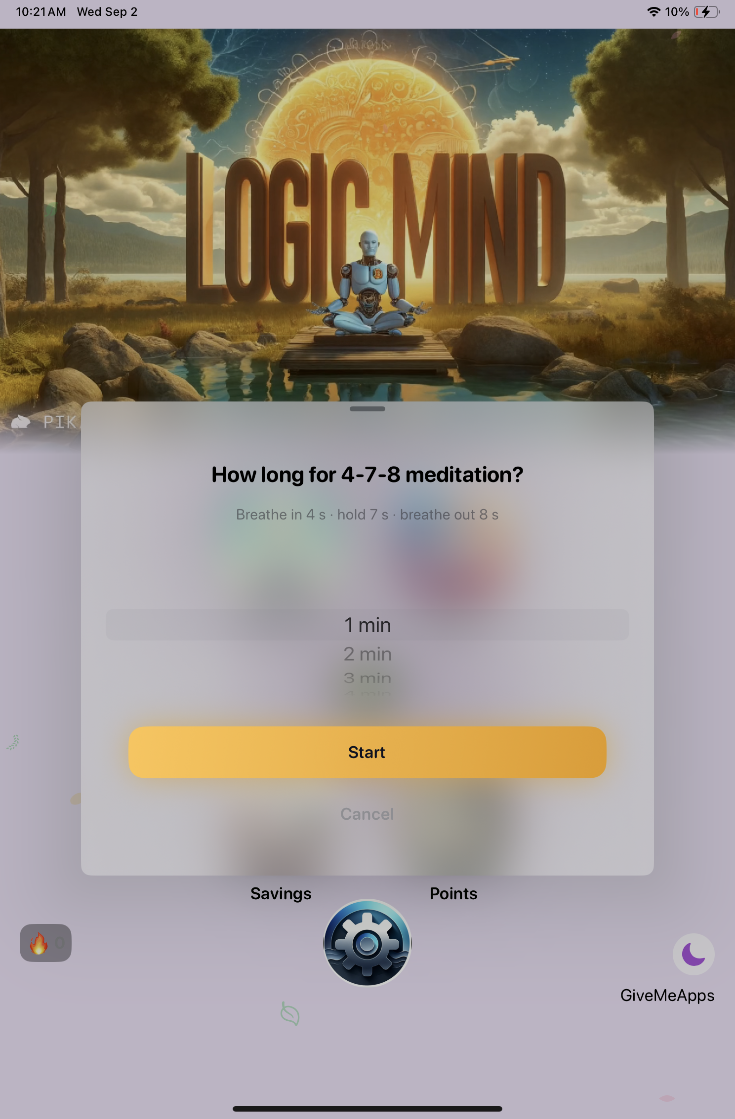 LogicMind iPhone/iPad App Review - 4-7-8 Meditation